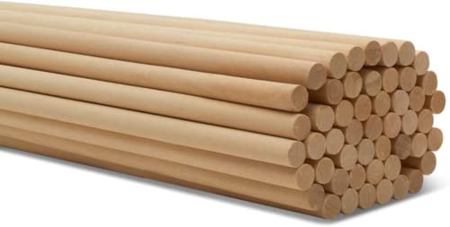 Decazone 18mm Round Wooden Sticks,Natural Pine Wood Dowel for Crafting Macrame, DIY Decor (8, 5.0)-image-43