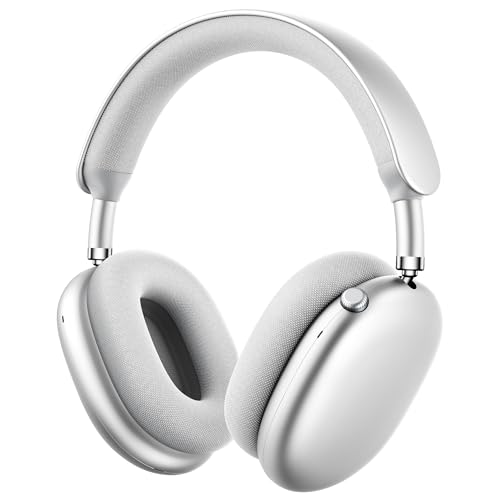 Picun F8 Pro Hybrid Active Noise Cancelling Headphones with Multiple Modes Wireless Over-Ear Bluetooth Headphones 140H Playtime Customizable Sound Head Tracking Travel Office (Silver)