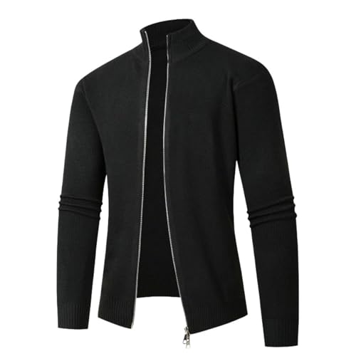 Suéter de punto con cremallera ideal para paseos de otoño y oficina