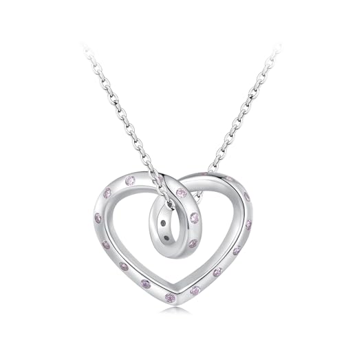 Collier coeur d'amour infini en argent sterling véritable, un bijou d'exception pour femme