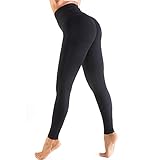 OUDOTA Damen Sports Leggings Slim Fit Hohe Taille Lange mit Bauchkontrolle Sport Blickdicht Yogahose Fitnesshose Laufhose Tights für zum Laufen, Radfahren, Fitness Mit Duft S Schwarz