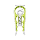 Can opener, 5-in-1 multi-function bottle opener set, easy to use with silicone handle, bottle opener...