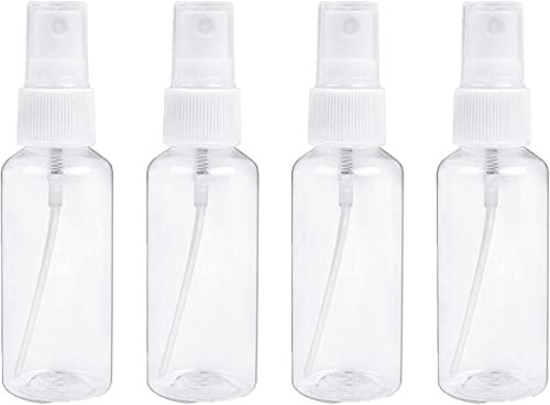 ZZLBZN 25 ml Spray Bottles,4 Pcs Small Spray Bottles Transparent Refillable Containers Plastic Mini Travel Bottle for Travel Perfume Cosmetic Make-up Hair Spray and other Liquids