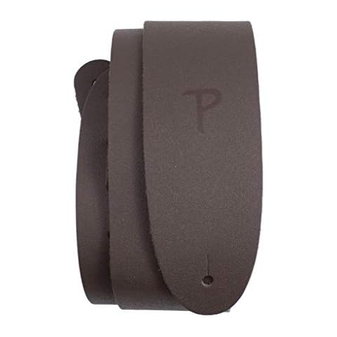 Perri’s Leathers Ltd. - Guitar Strap - Basic Leather - Brown - Adjustable - For Acoustic/Bass/Electric Guitars - Made in Canada (B25-184) Cover