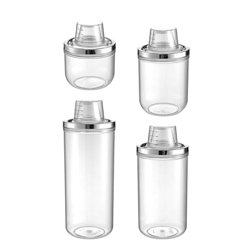 UCK-KIT Recipientes de Almacenamiento de Alimentos herméticos con Tapas, 4 PC Catánea de Cocina y despensa para Cereales, Alimentos Secos, harina y azúcar,4 pcs