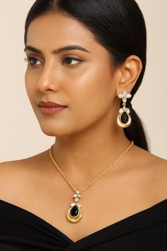 Image of Touchstone Indian Colorful Delicate Desire Traditional Exclusive Designer Jewellery Pendant Sets for Women