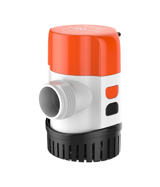 SEAFLO 13A Series 2000 GPH Non Automatic Bilge Pump - 12V, Marine Submersible Boat Pump, 16.4 ft Head, 1 in + 1 1/8 in Outlet, Anti Airlock, Cartridge Motor Design, 4 Year Warranty by SEAFLO - Used condition - Image 2