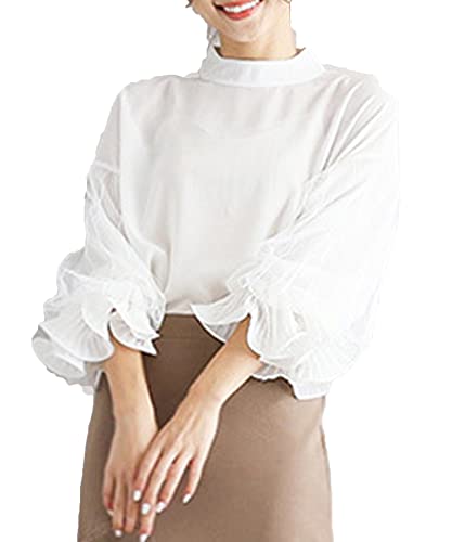 [アミュレット] レーススリーブトップス ホワイト M