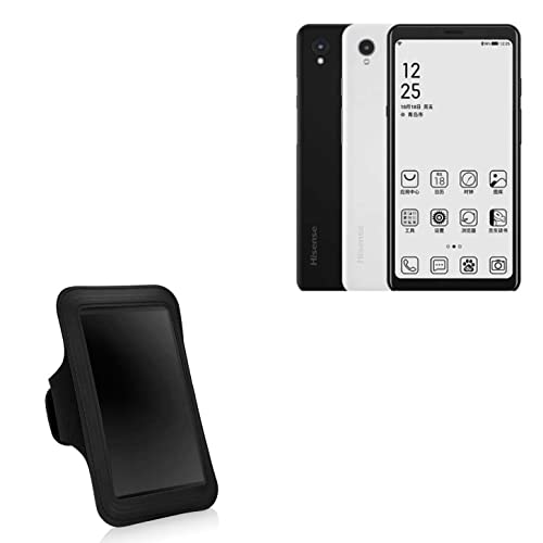 BoxWave Case Compatible with HiSense A5 - Sports Armband, Adjustable Armband for Workout and Running for HiSense A5 - Jet Black