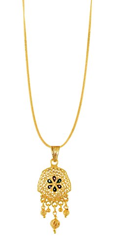 Image of Handicraft Kottage Gold Plated Pendant for Women (Golden) (HK-PS-020)