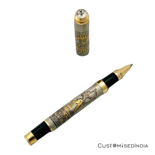 Image of Lord Shree Ram Ayodhya Etched Pen - Premium Engraved Metal Pen with Divine Design & Smooth Writing