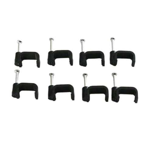 Clips de cable negros ACXDARSH con abrazaderas cuadradas para montaje en pared 2