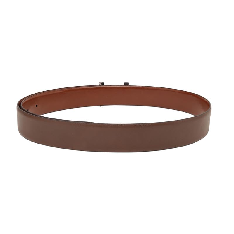 Image of Tommy Hilfiger Men'S Leather Reversible Belt Bulkeley - Matte Gunmetal H Buckle | Perfect For Formal And Casual Wear | Adjustable Waistband | Ideal For Gifting - S (80Cm)