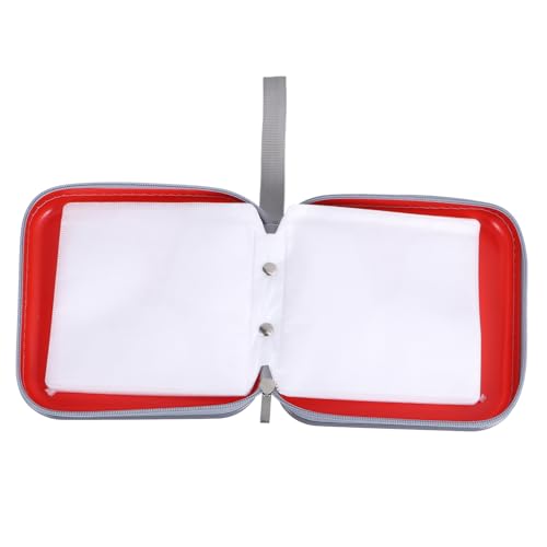 KONTONTY Capacity CD Storage Bag Portable Zipper Disc Case Holder for Travel Home Car Lightweight Design Shock Resistant Wear Resistant for Organizing