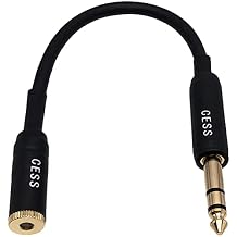 CNCESS 6.35mm to 4.4mm Balanced Headphone Adapter Cable, 1/4 Inch TRS Male to 4.4mm Female HiFi DAC Amp Audio Cord, 6 Inch, 1 Pack