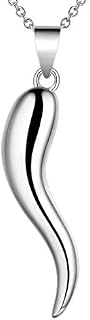 925 Sterling Silver Protection Italian Horn Necklace for Women Mens Cornicello Italian Horn Earrings Necklace Set Amulet Jewellery Gift for Mom Wife Girlfriend Grandma Christmas Jewelry Gift for Her