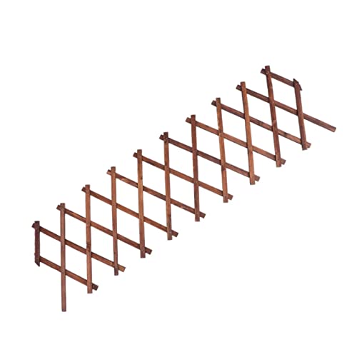 Treillis de jardin extensible support plantes grimpantes et concombres marron