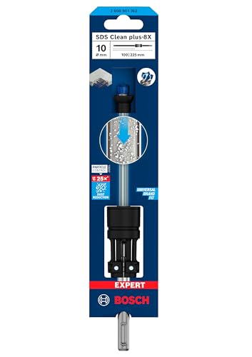 Bosch 1x EXPERT SDS Clean plus-8X Hammerbohrer für Installationen (Ø 10,00 mm, Professional Zubehör Bohrhammer)