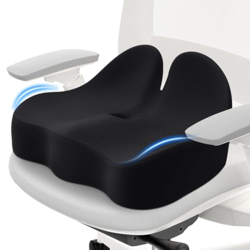 Memory Foam Seat Cushion, Ergonomic Office Chair Cushion for Long Sitting