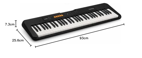 Casio Casiotone CT-S100 Keyboard mit 61 Standardtasten, 122 Sounds & 61 Begleitrhythmen, schwarz