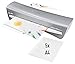 Leitz iLAM A4 Laminiergerät, sehr kurze Aufwärmzeit von 2 Min, 75-125 mic, Smart LED Status, Anti-Stau, Auto-Abschaltung, inkl 5x A4-Laminierfolien, Für Home Office und Büro, Silber und Weiß, 73680089