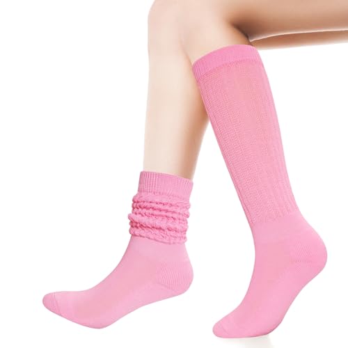Image of Gvhntk Slouch Socks Women 80s 90s Scrunch Socks Extra Long Slouchy Sock Knee High Sock