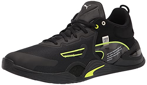 PUMA Men s Fuse First Mile Cross Trainer, Black-Yellow Alert, 12