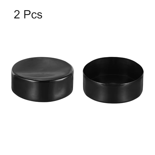Image of uxcell 2pcs Rubber End Caps 140mm(5 1 /2 inch) ID Vinyl Round Tube Bolt Cap Cover Screw Thread Protectors Black, 52mm Height