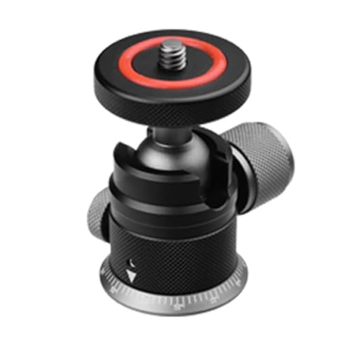 Poyinco Camera Tripod Mini Ball Head with 1/4\" Hotshoe Mount Adapter 360 Degree Rotatable Aluminum Tripod Head for Monopod DSLR Cameras Phone Gopro Max Load 6.6lbs/3kg
