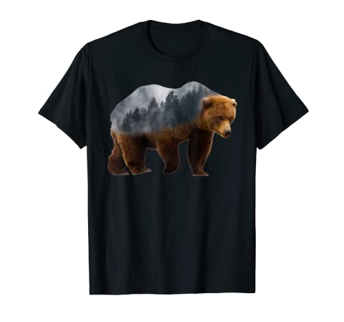 Cool Grafik Design T-shirt Motif ourson sauvage T-Shirt
