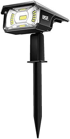 LKF Solar Spot Lights Outdoor, USB & Solar Powered Landscape Spotlights, IP65 Waterproof Wall Lights Auto On/Off, 40LEDs Garden Lights for Yard Backyard Walkway Driveway Patio