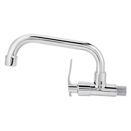Keukenkraan Wandmontage Enkele Koudwaterkraan Enkele Handgreep Aanrecht Kraan G1/2In Thuisgebruik Accessoires (Type A 25Cm)