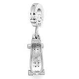 Skateboard 925 Sterling Silver Charm Bead for Pandora & Similar Charm Bracelets or Necklaces