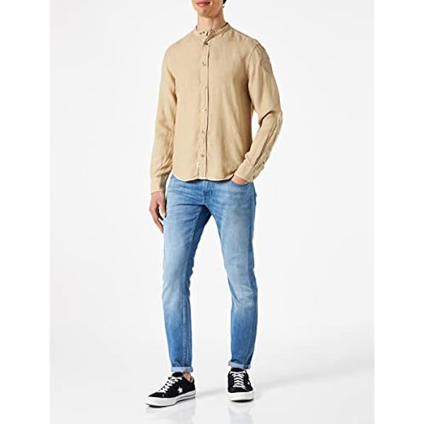 Blauer Camicia Manica Lunga Camisa para Hombre