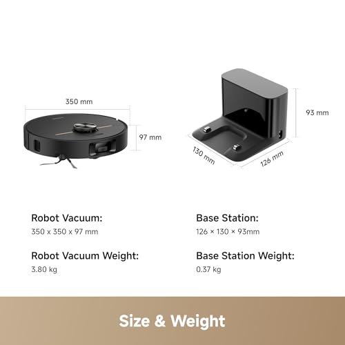 Image of DREAME L50 Robot Vacuum and Mop, 25000Pa Vormax Suction, MopExtend Edge Cleaning, Dual Anti-Tangle Main /Side Brushes, 10.5mm Auto Mop Lifting, Smart Carpet Detection, 5200mAh, Ideal for Pet Hair