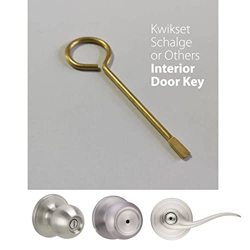 Interior Door Key for Bedroom Door, Bathroom Emergency Key Pin for