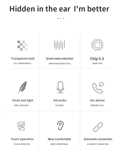 Image of G2 Transparent Earbuds 30 Hours Playtime, Bluetooth 5.3 + ENC, 13mm HD BASS Drivers, IPX5 Sweat-Proof,Built-in Mic for Android & iOS