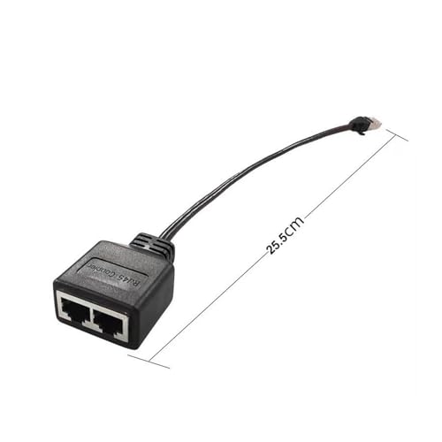 Lexziuo 1PCS RJ45 Ethernet Splitter 1 to 2, High Speed Internet Network Coupler Adapter, Male to Dual Female LAN Port Connector for Cat5 Cat5e Cat6 Cable, Modem, Router, PC by Lexziuo - Used condition - Image 2