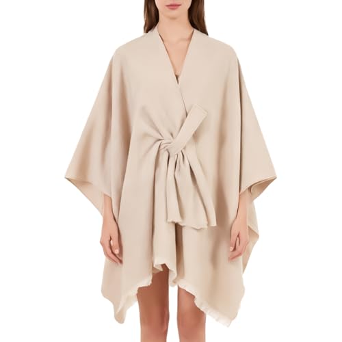 Cardigan pull poncho femme en tricot chaud pour l'hiver