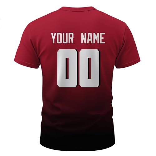 Image of ANTKING T-Shirt Custom Name Number Crewneck Short Sleeve for Men Youth Gifts