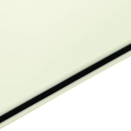 Musiclily Pro 11-Hole Modern Style Strat HSS Pickguard for American Stratocaster Guitar 3Ply Ivory - Image 4
