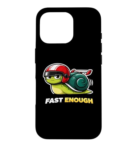 Fast Enough Racing Snail �ʔ����}�X�R�b�g�O���t�B�b�N �X�}�z�P�[�X iPhone 16 Pro �p