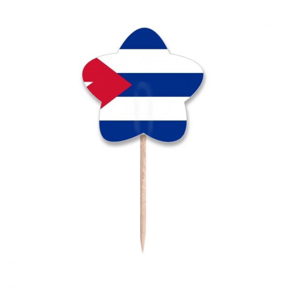 Piques à cupcakes Cuba premium avec drapeau national et étoile