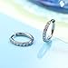 Limerencia G23 Pure Titanium Small Huggie Hoop Earrings,Hypoallergenic 18g Cartilage Hoops Cubic Zirconia Cuff Earrings Piercing Jewelry for Women Sensitive Ears(10mm, White CZ)