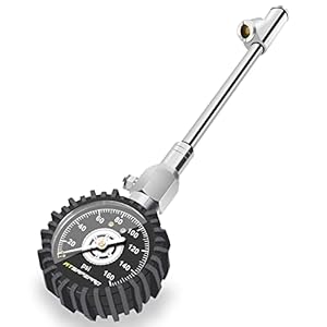 ATsafepro Tire Pressure Gauge 160PSI,Semi Truck Tire Pressure Gauge Equipped with Extended Chuck,2.5″Dial and Noctilucent Easy for Readings, Analog Tire Gauge Suitable for Cars, Bikes, and Semi, RV