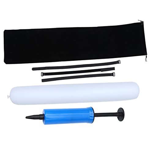 Toddmomy Jigsaw Puzzle Mat Black Felt Play Mat for Up to Portable Storage with Inflatable Tube Fixing Bands for