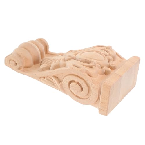 Ménsula decorativa de columna romana estilo europeo madera tallada artesanal
