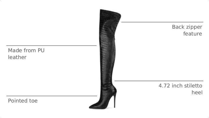 Image of Thigh high boots for women striped Back zipper Burgundy Zebra Print Over the knee Sexy gold white pointed toe Cow Print leopard Magenta stiletto heel