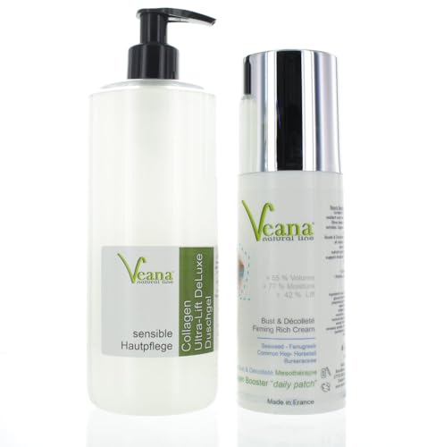 Crema corporal reafirmante para el pecho y el cuello (200 ml) + gel de ducha de colágeno Ultra Lift DeLuxe (500 ml)