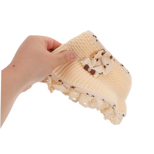Girl Summer Sun Hat Rabbit Ear Visor Cap with Wide Brim Breathable Boy Girl Sun Protection for Outdoor Activities and Beach Trips Beige4